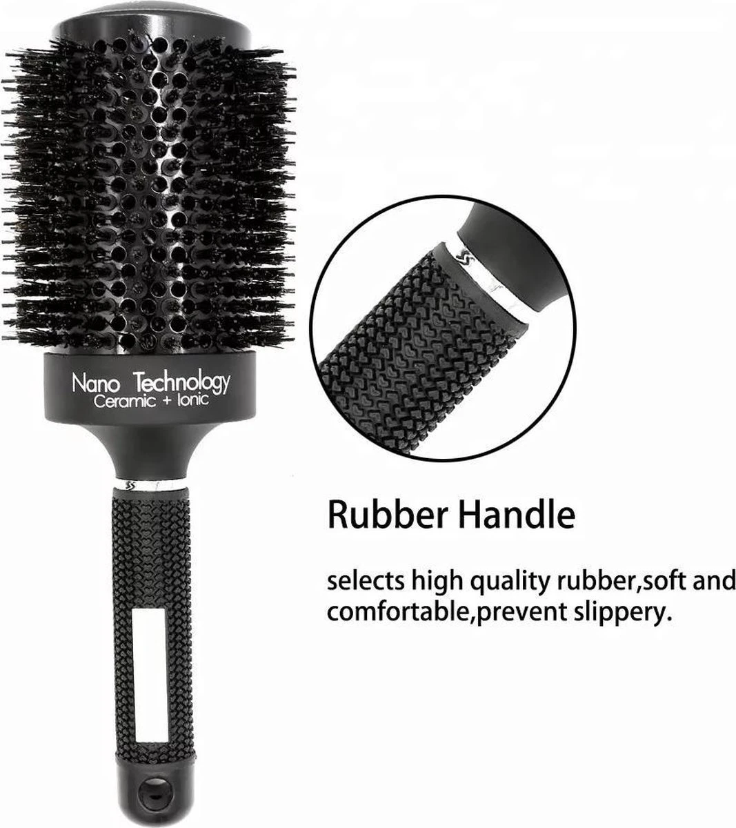 Brosse Ronde En Poils De Sanglier & Nylon | 53 Mm | Brosse Sèche Cheveux - Nano Technology Ceramic + Iconic 255*53mm | Céramique | Technologie Nano 6 Brosse Ronde En Poils De Sanglier & Nylon | 53 Mm | Brosse Sèche Cheveux - Nano Technology Ceramic + Iconic 255*53mm | Céramique | Technologie Nano – Image 4