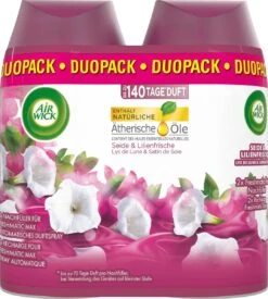 AirWick Désodorisant Freshmatic Silk & Lilienfrische Pack De Recharge, 2 Pièces