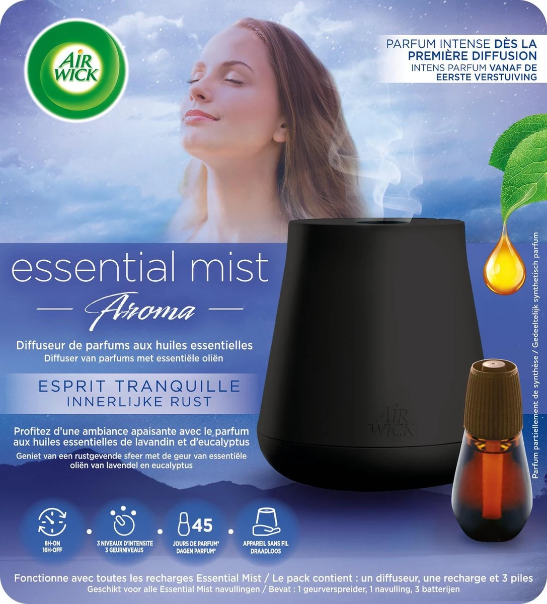 Air Wick Automatique Pour Diffuseur D'arômes Air Wick Essential Mist - Inner Peace - Kit De Démarrage 4 Air Wick Automatique Pour Diffuseur D'arômes Air Wick Essential Mist - Inner Peace - Kit De Démarrage – Image 2
