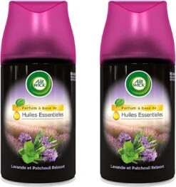 Airwick Freshmatic Max Recharges Pure Lavande & Patchouli - 2 X 250 Ml
