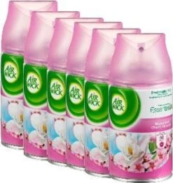 Airwick Freshmatic Magnolia & Fleur De Cerisier - 6 X 250 Ml - Recharge - Pack économique