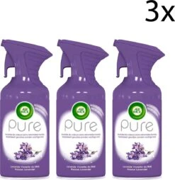 Air Wick - Pure - Huiles Essentielles - Relaxant - Spray Assainisseur D'air - 3 X 250 Ml