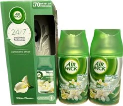 Air Wick Starter Set Jasmin Fleurs Witte & 2 Recharges Extra