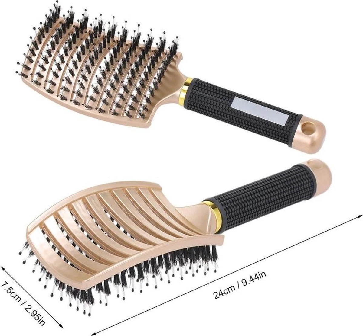 Royaume De La Beauté Brosse Démêlante Or | Anti Bardane | Poils De Sanglier | Brosse à Cheveux En Nylon | Brosse à Friser | Sanglier | Démêlant | Massage Démêlant 6 Royaume De La Beauté Brosse Démêlante Or | Anti Bardane | Poils De Sanglier | Brosse à Cheveux En Nylon | Brosse à Friser | Sanglier | Démêlant | Massage Démêlant – Image 4