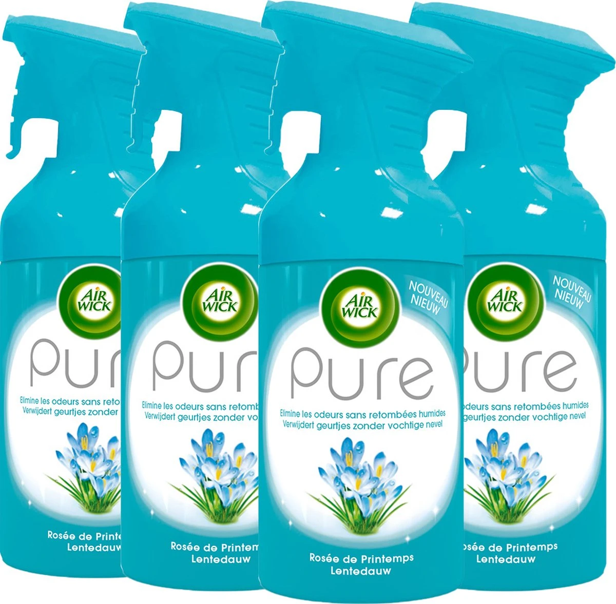 Air Wick Pure Spring Dew Spray Recharge Neutralise Les Odeurs Sans Brume Humide - 4 Pièces 7 Air Wick Pure Spring Dew Spray Recharge Neutralise Les Odeurs Sans Brume Humide - 4 Pièces – Image 5