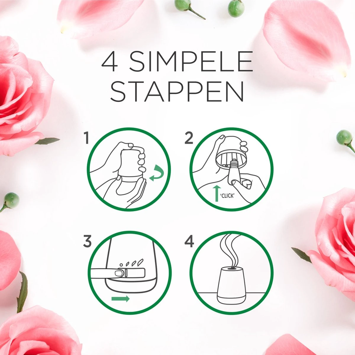 Air Wick Essential Mist - Roses Apaisantes - 1 Kit De Démarrage Blanc + 2 Recharges 8 Air Wick Essential Mist - Roses Apaisantes - 1 Kit De Démarrage Blanc + 2 Recharges – Image 6