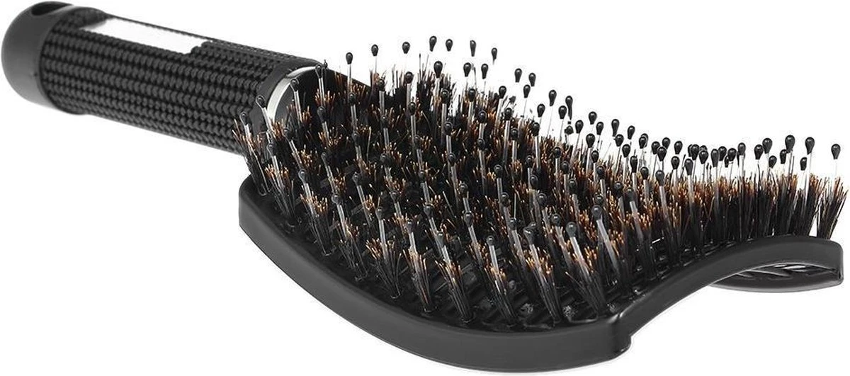 Royaume De La Beauté Brosse Démêlante Zwart | Anti Bardane | Poils De Sanglier | Brosse à Cheveux En Nylon | Brosse à Friser | Sanglier | Démêlant | Massage Démêlant 4 Royaume De La Beauté Brosse Démêlante Zwart | Anti Bardane | Poils De Sanglier | Brosse à Cheveux En Nylon | Brosse à Friser | Sanglier | Démêlant | Massage Démêlant – Image 2