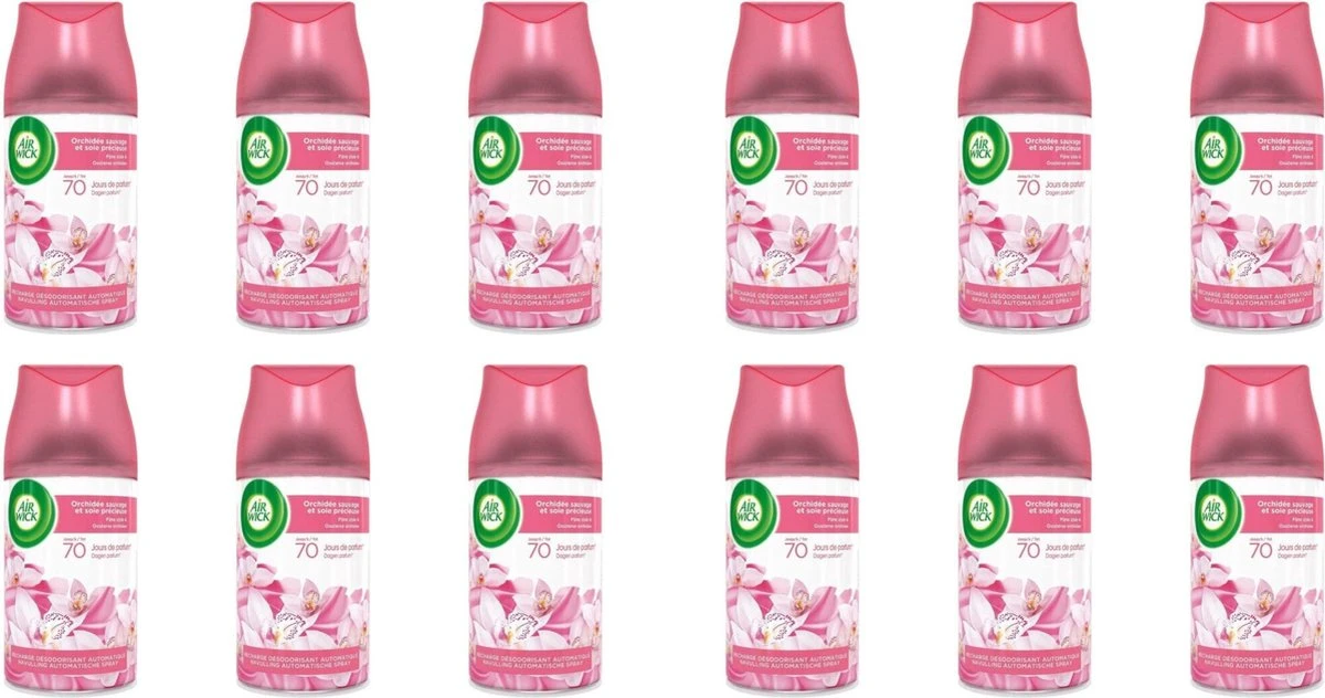 Air Wick Fresh Matic - Orchidée Soie Orientale - Pack Économique 12 X 250 Ml 3 Air Wick Fresh Matic - Orchidée Soie Orientale - Pack Économique 12 X 250 Ml