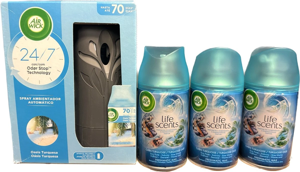 Ensemble De Démarrage Air Wick Turquoise Oase Et 3 Recharges Extra 3 Ensemble De Démarrage Air Wick Turquoise Oase Et 3 Recharges Extra