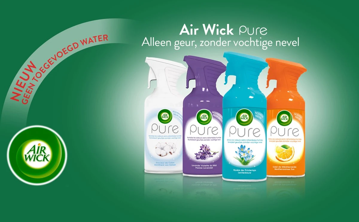 Air Wick Pure Spring Dew Spray Recharge Neutralise Les Odeurs Sans Brume Humide - 4 Pièces 9 Air Wick Pure Spring Dew Spray Recharge Neutralise Les Odeurs Sans Brume Humide - 4 Pièces – Image 7