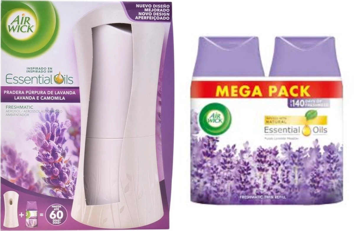 Ensemble De Démarrage Air Wick Freshmatic Lavande Et 2 Recharges Supplémentaires 3 Ensemble De Démarrage Air Wick Freshmatic Lavande Et 2 Recharges Supplémentaires