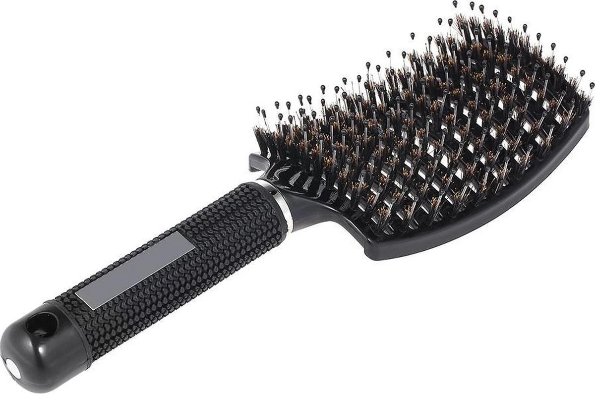 Royaume De La Beauté Brosse Démêlante Zwart | Anti Bardane | Poils De Sanglier | Brosse à Cheveux En Nylon | Brosse à Friser | Sanglier | Démêlant | Massage Démêlant 3 Royaume De La Beauté Brosse Démêlante Zwart | Anti Bardane | Poils De Sanglier | Brosse à Cheveux En Nylon | Brosse à Friser | Sanglier | Démêlant | Massage Démêlant