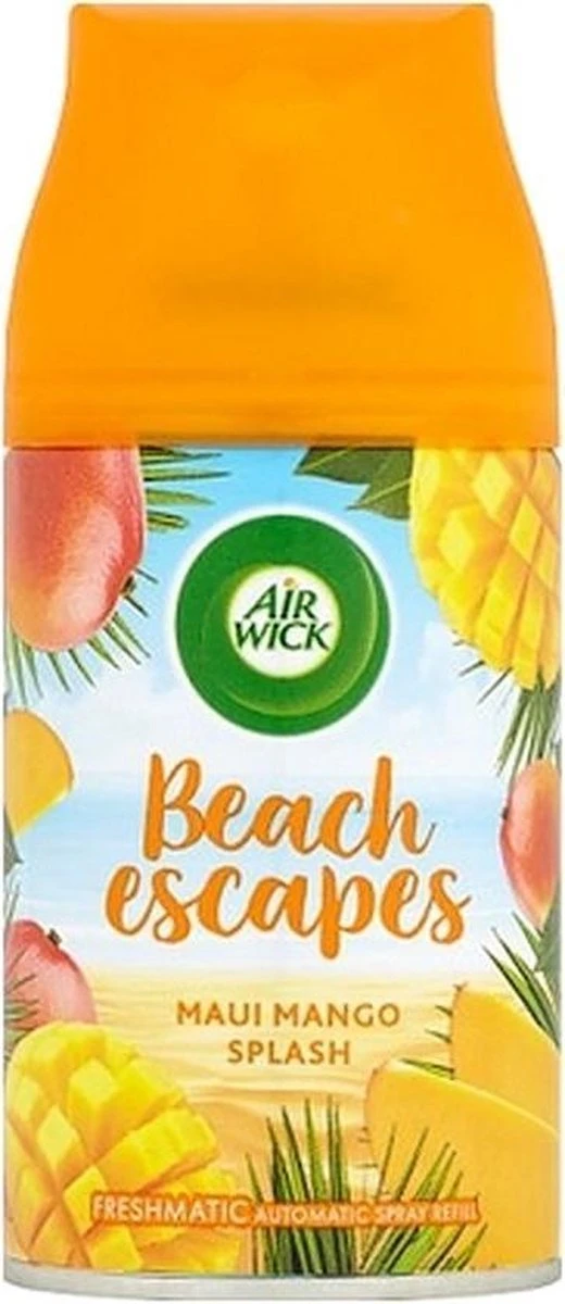 Recharge Airwick Freshmatic Max - Beach Escapes Mango Splash - 6 Pièces 3 Recharge Airwick Freshmatic Max - Beach Escapes Mango Splash - 6 Pièces