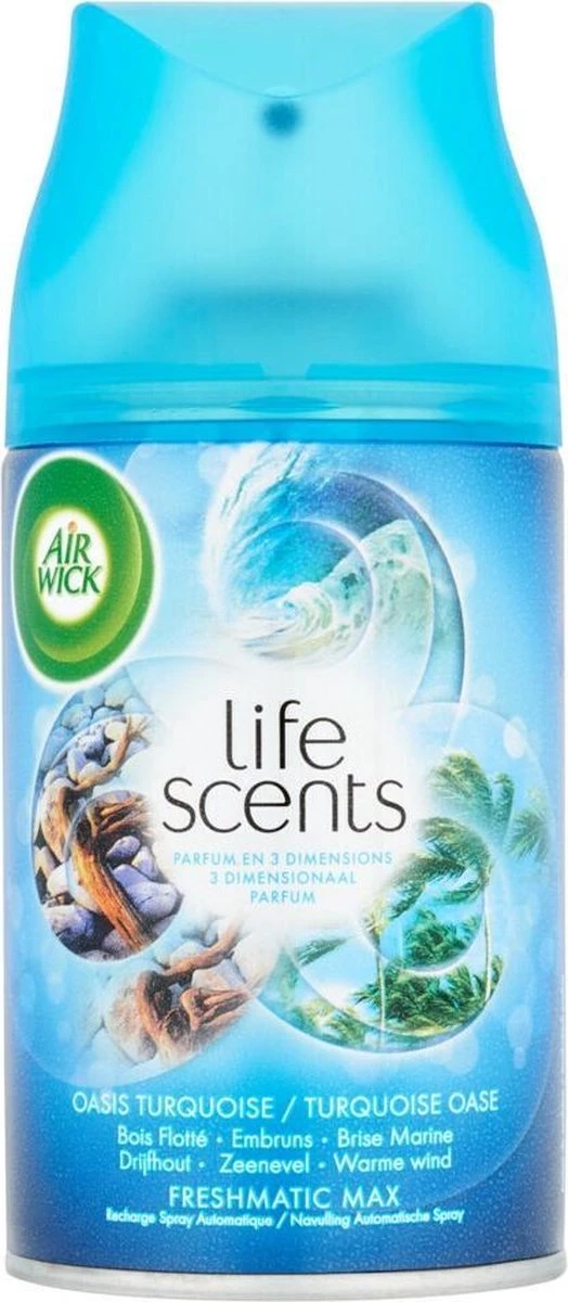 Air Wick Life Scents Spray Automatique Freshmatic Max - Recharge - Turquoise Oase - 250 Ml 5 Air Wick Life Scents Spray Automatique Freshmatic Max - Recharge - Turquoise Oase - 250 Ml – Image 3