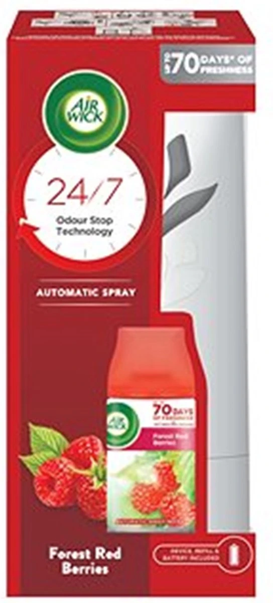 Airwick Freshmatic Max Holder + Recharge Fruits Rouges Des Bois 250 Ml 3 Airwick Freshmatic Max Holder + Recharge Fruits Rouges Des Bois 250 Ml
