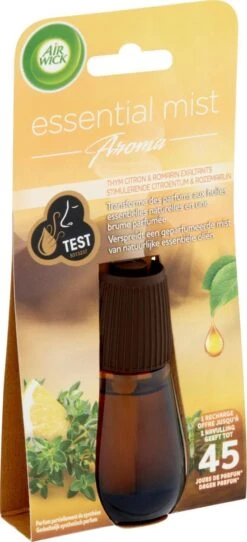 Airwick Essential Mist Aroma Stimulant Romarin Et Thym Citron - Recharge