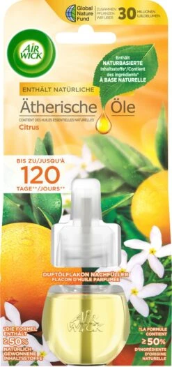 AirWick Désodorisant Bouchon Parfumé Agrumes Recharge, 19 Ml