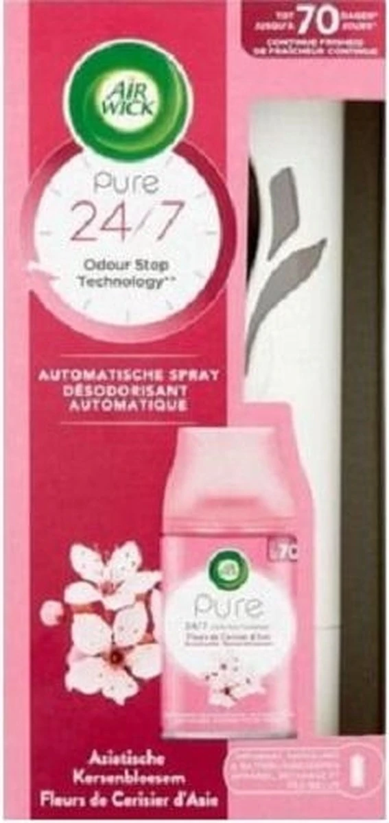 Airwick Freshmatic Max Holder + Recharge Pure Cherry Blossom 250 Ml 3 Airwick Freshmatic Max Holder + Recharge Pure Cherry Blossom 250 Ml
