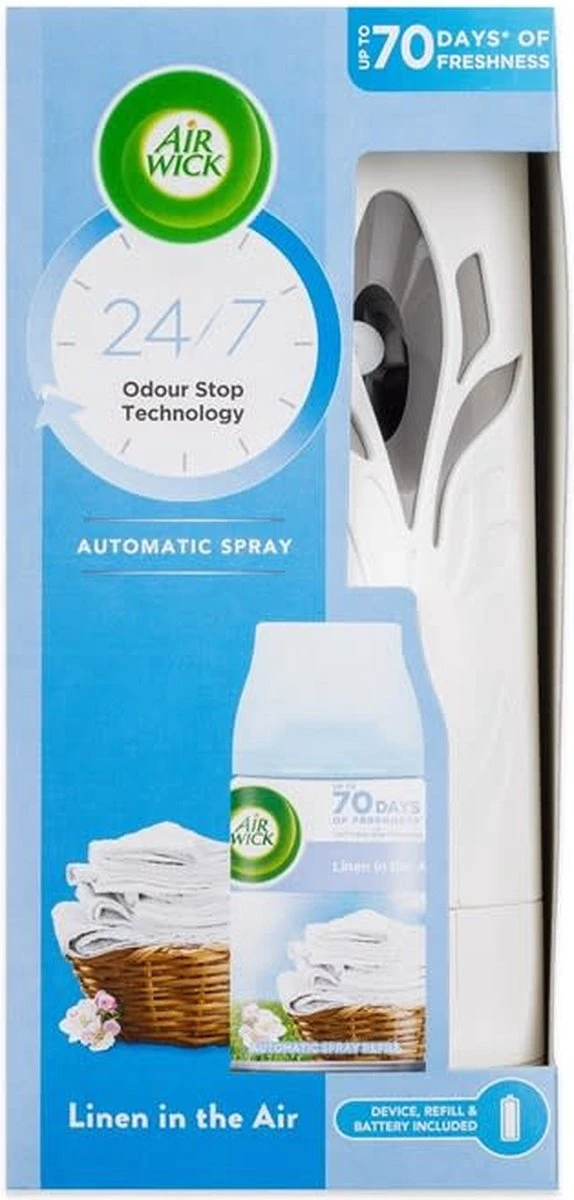 Air Wick Freshmatic - Parfum De Lin - Starterkit - Distributeur + 1 Recharge 3 Air Wick Freshmatic - Parfum De Lin - Starterkit - Distributeur + 1 Recharge