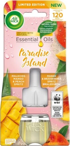 Recharge De Désodorisant électrique Spritz Mango Et Pêche Aux Huiles Essentielles Des Maldives 19 Ml