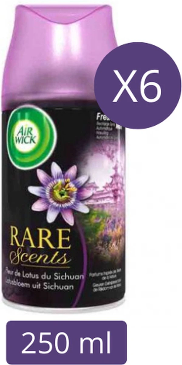 Airwick Freshmatic Max Fleur De Lotus - Pack économique 6 X 250 ML 3 Airwick Freshmatic Max Fleur De Lotus - Pack économique 6 X 250 ML