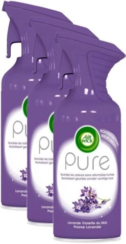 Air Wick - Pure - Huiles Essentielles - Relaxant - Spray Assainisseur D'air - 3 X 250 Ml -NIVEA shop 623x1200