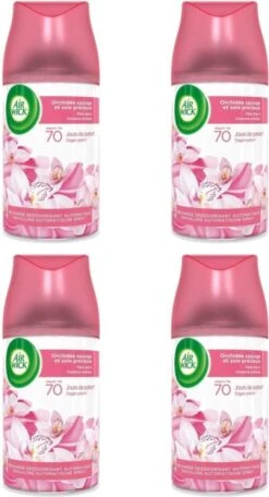 Air Wick Fresh Matic - Orchidée Soie Orientale - Pack Économique 4 X 250 Ml