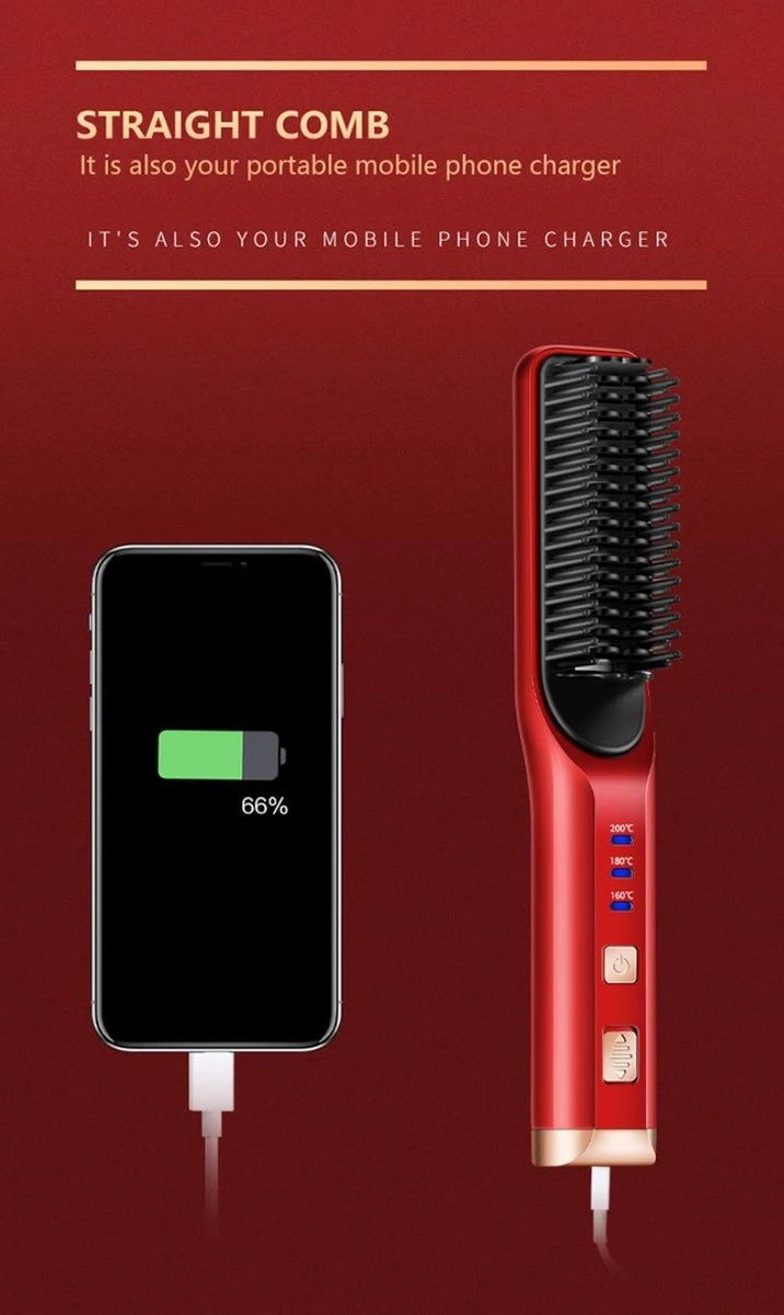 Brosse Lissante Sans Fil | Blanc | Brosse à Cheveux électrique | Lisseur Brosse À Cheveux | Brosse Droite | Fer à Lisser | Pinceau De Style | Brosse à Cheveux Brosse à Cheveux | Outil De Style | Fer à Lisser 7 Brosse Lissante Sans Fil | Blanc | Brosse à Cheveux électrique | Lisseur Brosse À Cheveux | Brosse Droite | Fer à Lisser | Pinceau De Style | Brosse à Cheveux Brosse à Cheveux | Outil De Style | Fer à Lisser – Image 5