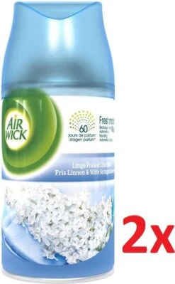 Air Wick Refill Automatic Spray - Fris Linen & Witte Lilas Blossom - 70 Days Fris Parfumé - 2 Sprays 7 Air Wick Refill Automatic Spray - Fris Linen & Witte Lilas Blossom - 70 Days Fris Parfumé - 2 Sprays -NIVEA shop 742x1200