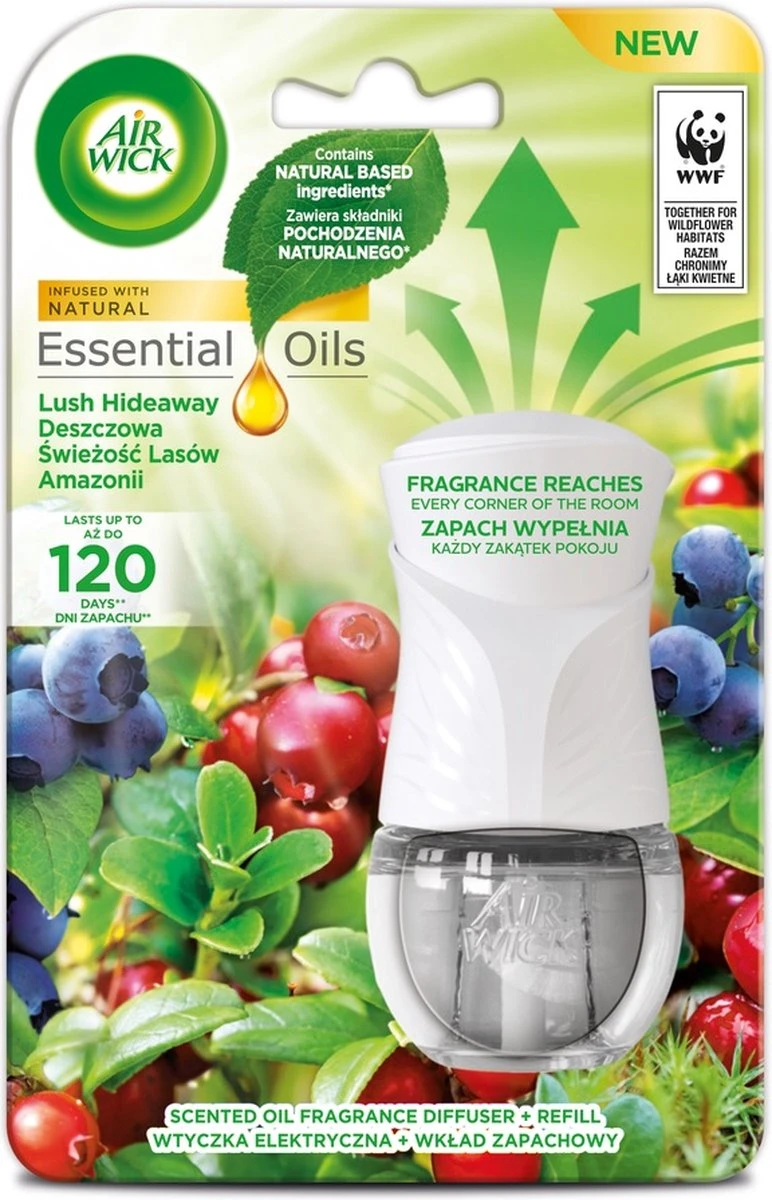 Désodorisant électrique Et Recharge D'huiles Essentielles Rainforest Freshness 19 Ml 3 Désodorisant électrique Et Recharge D'huiles Essentielles Rainforest Freshness 19 Ml