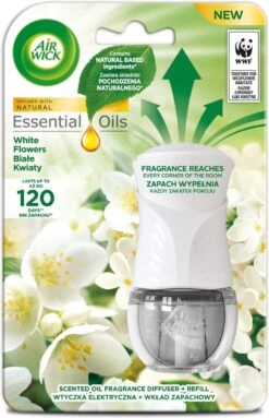 Recharge Désodorisant Electrique Huiles Essentielles Et Fleur White 19 Ml