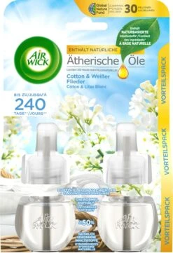 AirWick Désodorisant - Recharge Diffuseur D'arôme électrique Air Wick Katoen & Lilas Wit , 38 Ml