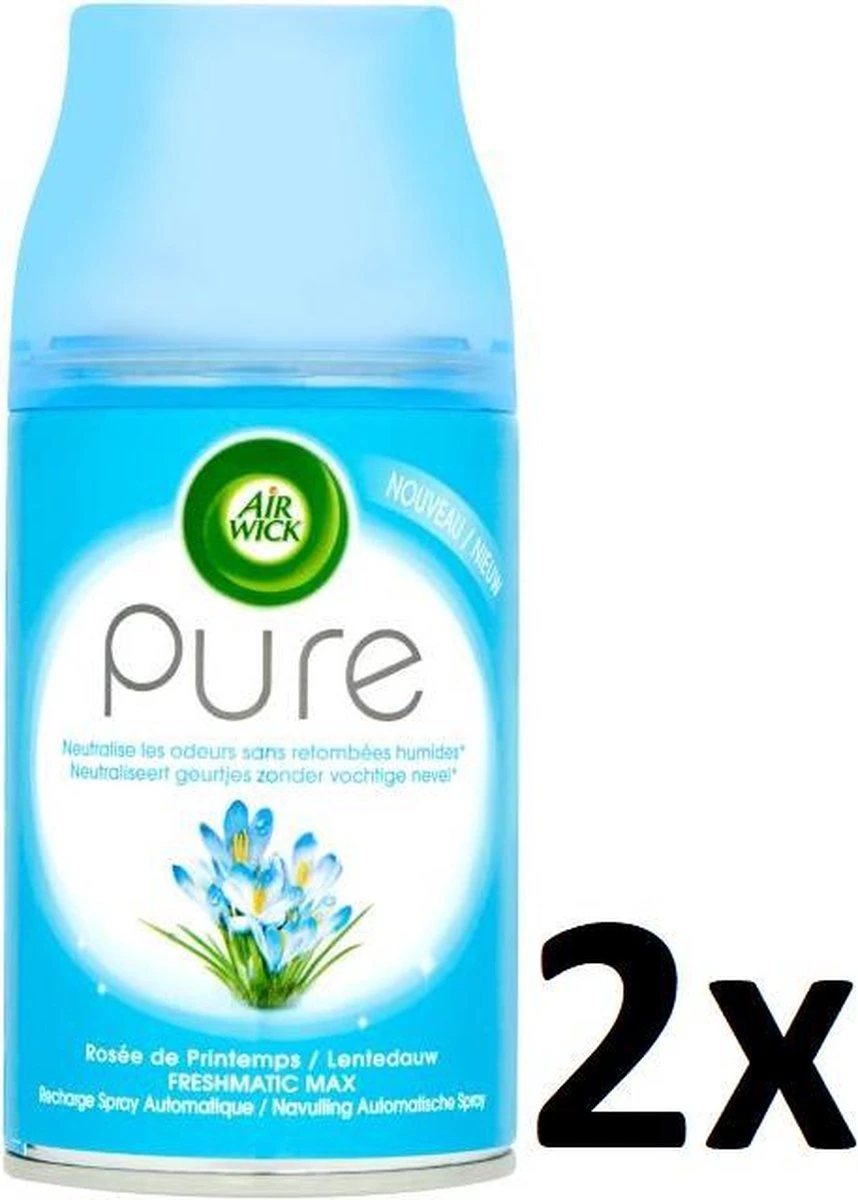 La Recharge Air Wick Pure Spring Dew Spray Neutralise Les Odeurs Sans Brouillard Humide - 2 Sprays 5 La Recharge Air Wick Pure Spring Dew Spray Neutralise Les Odeurs Sans Brouillard Humide - 2 Sprays – Image 3
