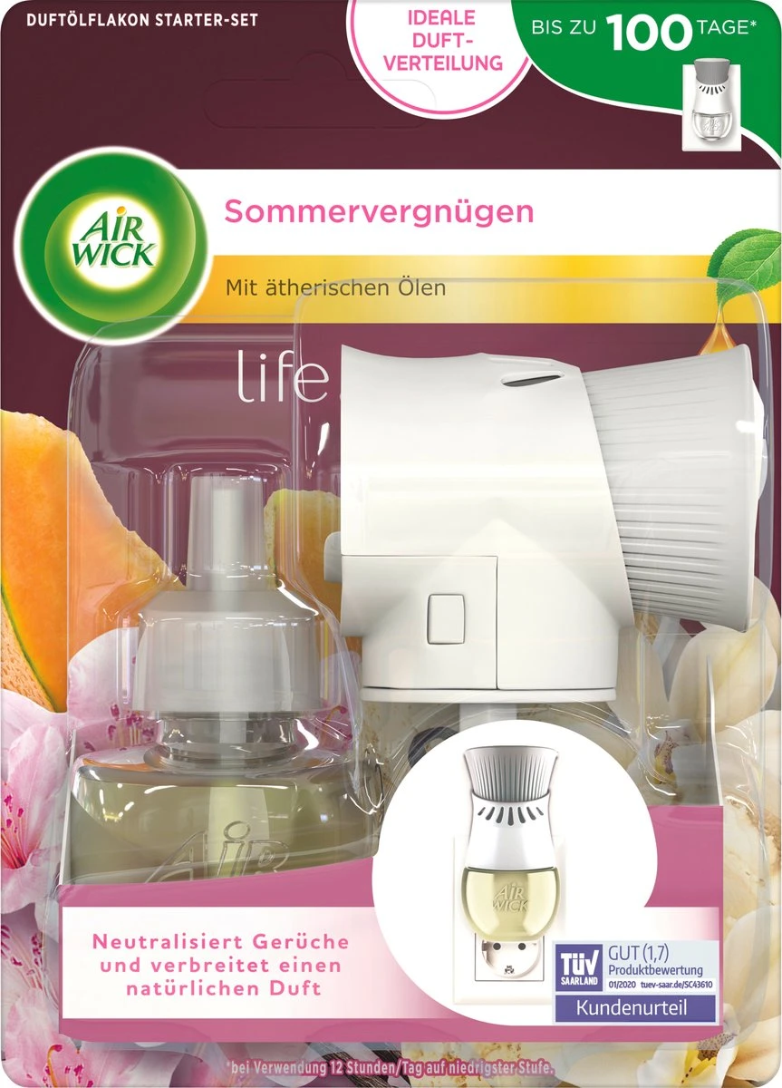 AirWick Désodorisant Parfum Plug Summer Pleasure Starter Set, 19 Ml 3 AirWick Désodorisant Parfum Plug Summer Pleasure Starter Set, 19 Ml