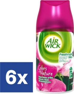 Air Wick - Freshmatic - Recharge Pour Assainisseur D'air - Fleur De Papillon Rose - 6 X 250ML - Value Pack