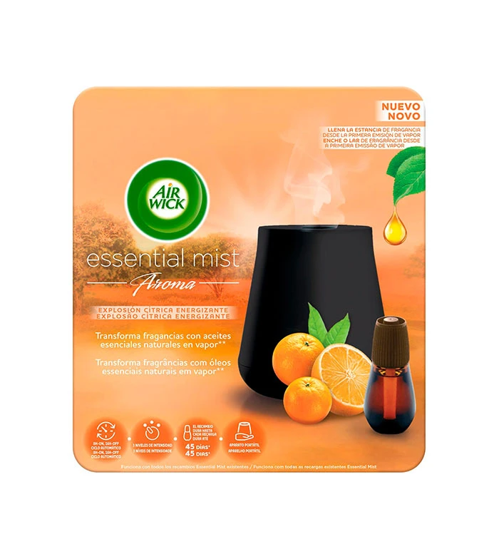Air Wick - Désodorisant électrique Portable Essential Mist + Recharge - Souffle D'agrumes énergisant 3 Air Wick - Désodorisant électrique Portable Essential Mist + Recharge - Souffle D'agrumes énergisant