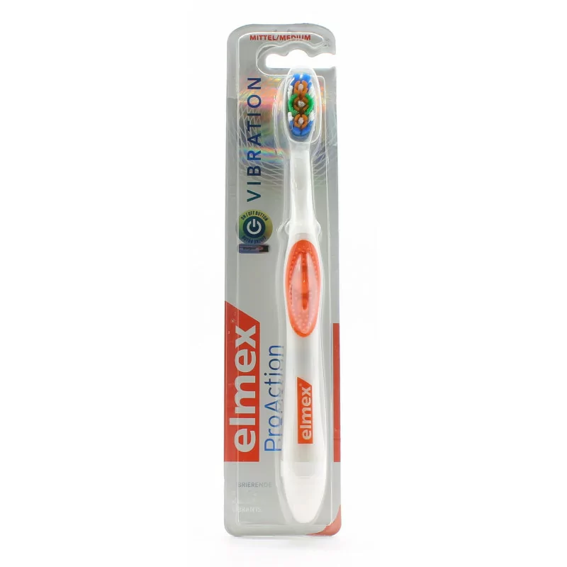 Brosse à Dents à Pile Medium Elmex ProAction 3 Brosse à Dents à Pile Medium Elmex ProAction