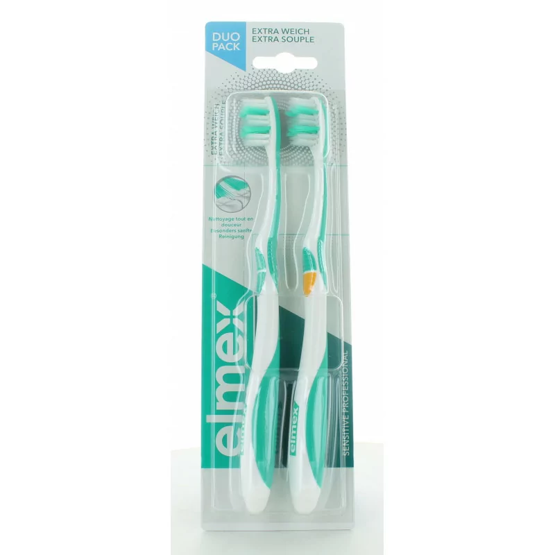 Elmex Sensitive Professional Brosses à Dents Extra Souple X2 3 Elmex Sensitive Professional Brosses à Dents Extra Souple X2