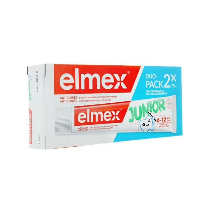 Elmex Dentifrice Junior 6-12 Ans 2X75ml 3 Elmex Dentifrice Junior 6-12 Ans 2X75ml