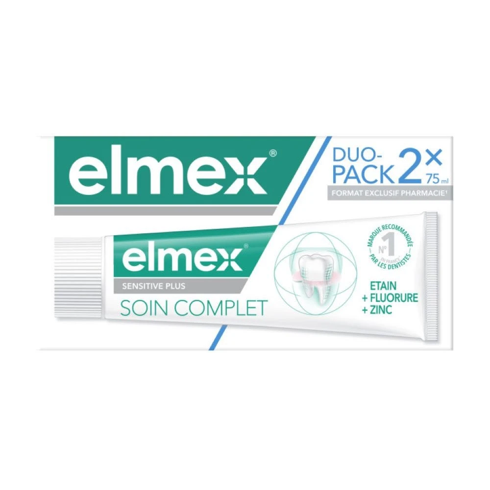 SENSITIVE PLUS - Dentifrice Soin Complet, 2x75ml 3 SENSITIVE PLUS - Dentifrice Soin Complet, 2x75ml