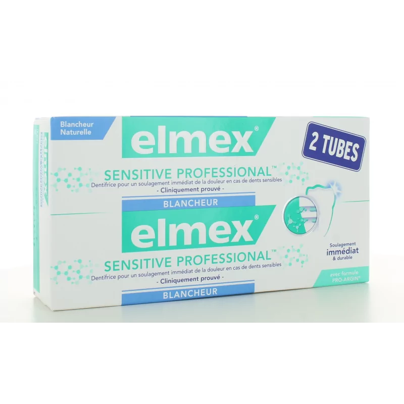 Elmex Sensitive Professional Blancheur Dentifrice 2X75ml 3 Elmex Sensitive Professional Blancheur Dentifrice 2X75ml