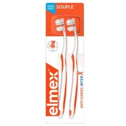 ANTI-CARIES INTERX - Brosse à Dents Souple, 2 Unités