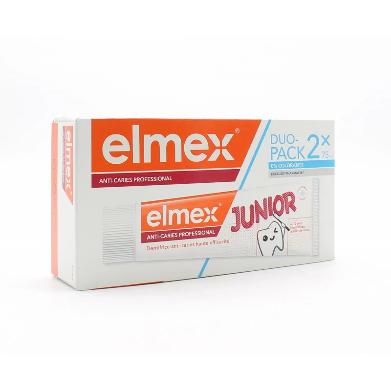 Elmex Anti-caries Professional Junior Dentifrice 2X75ml 3 Elmex Anti-caries Professional Junior Dentifrice 2X75ml