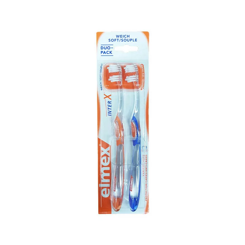 Elmex Brosse à Dents InterX Souple X2 3 Elmex Brosse à Dents InterX Souple X2