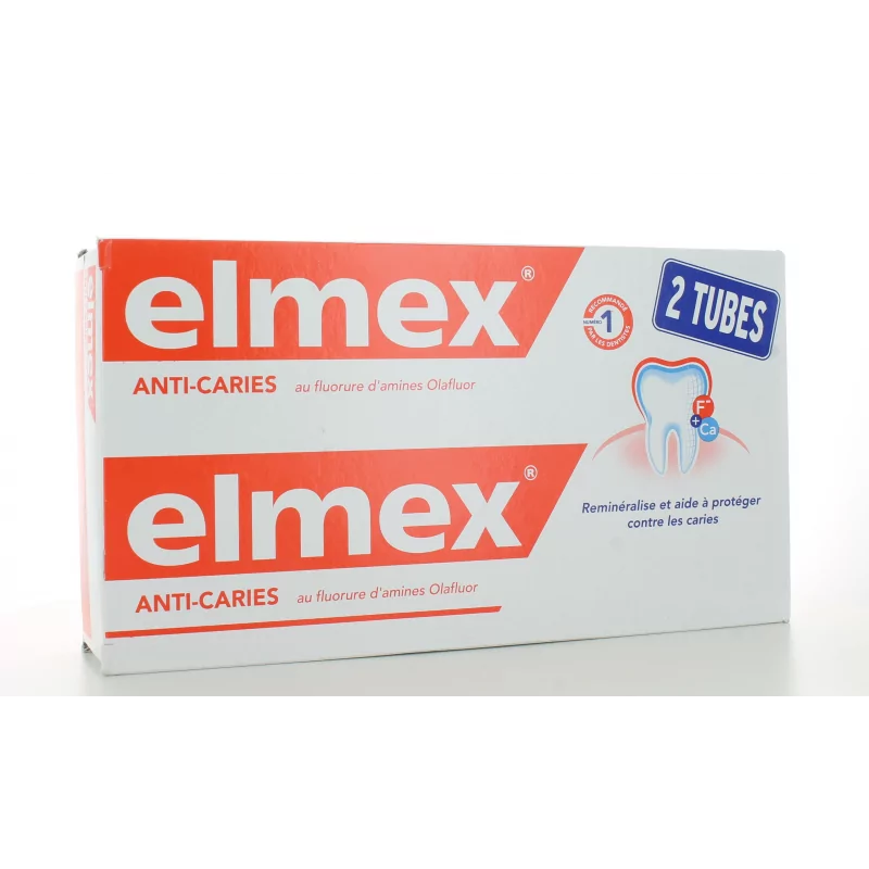 Elmex Dentifrice Anti-Caries 2X125 Ml 3 Elmex Dentifrice Anti-Caries 2X125 Ml