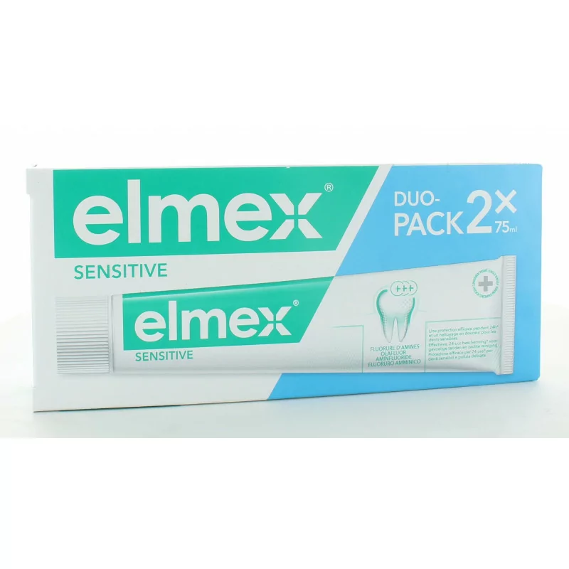 Elmex Dentifrice Sensitive 2X75 Ml 3 Elmex Dentifrice Sensitive 2X75 Ml