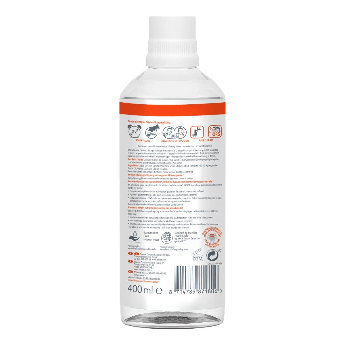 JUNIOR - Bain De Bouche Anti-Caries Sans Alcool 6-12 Ans, 400ml 4 JUNIOR - Bain De Bouche Anti-Caries Sans Alcool 6-12 Ans, 400ml – Image 2