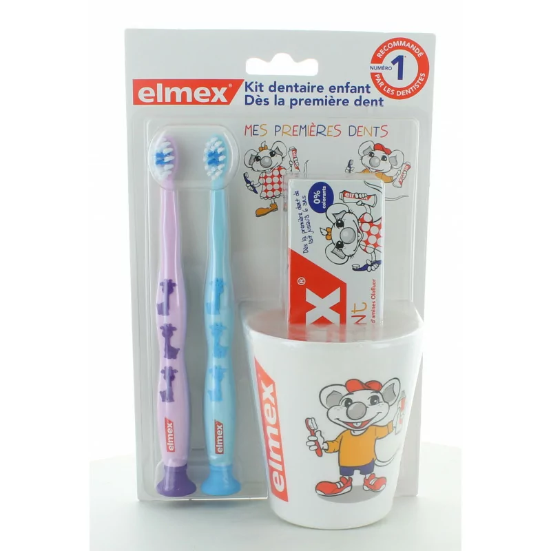 Elmex Kit Dentaire Enfant Mes Premières Dents 3 Elmex Kit Dentaire Enfant Mes Premières Dents