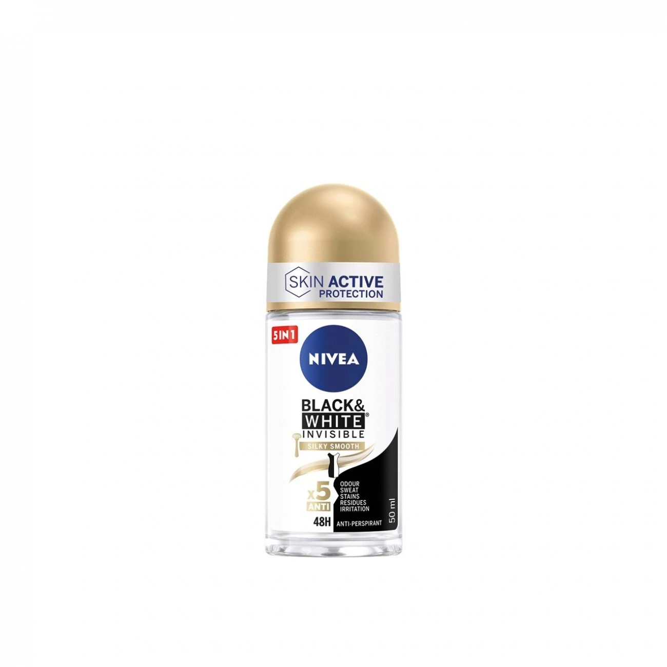 Nivea Black & White Invisible Silky Smooth Roll-On 50ml (1.69fl Oz) 3 Nivea Black & White Invisible Silky Smooth Roll-On 50ml (1.69fl Oz)