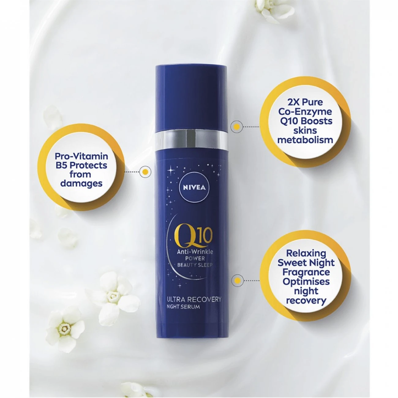 Nivea Q10 Anti-Wrinkle Power Ultra Recovery Night Serum 30ml (1.01fl Oz) 4 Nivea Q10 Anti-Wrinkle Power Ultra Recovery Night Serum 30ml (1.01fl Oz) – Image 2